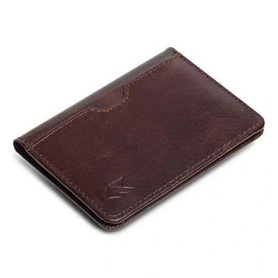 Image of FOXHACKLE Leather Credit Card Wallet for Men and Women, Thin Bifold RFID Blocking Wallet, Slim Front Pocket Minimalist Holder Small Case
