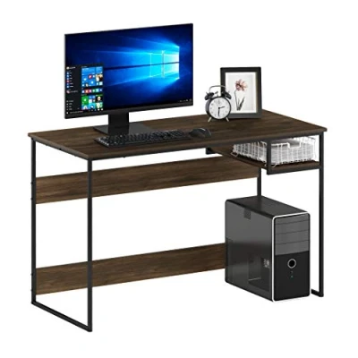 Image of Furinno Moretti Modern Lifestyle Study Desk, Computer 114 cm (W), Columbia Walnut