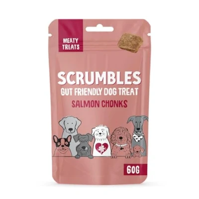 Image of Scrumbles Meaty Treats for Dogs Salmon Chonks