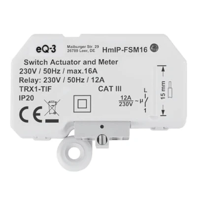 Image of Homematic IP 150239A0 Flush Mount Switch Actuator and Meter Grey