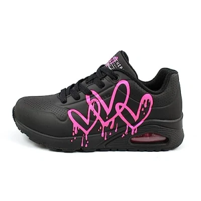 Image of Skechers Sport UNO X Goldcrown Trainers black/pink, Women&#039;s, Size: 4.5, Black/pink Pu
