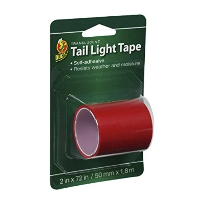 Image of Duck Brand 896026 Automotive Tail Light Tape, 2 Inch by 6 Feet Single Roll, Red