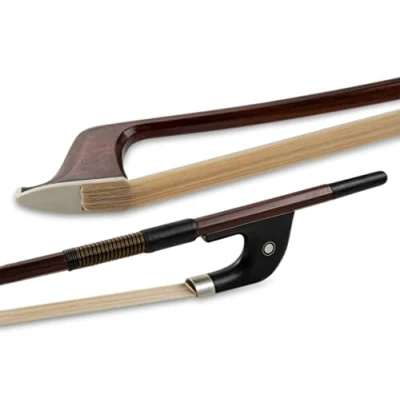 Image of GEWA 404815 double bass bow, brasil wood, Massaranduba, 3/4, octagonal stick, german model, Brown