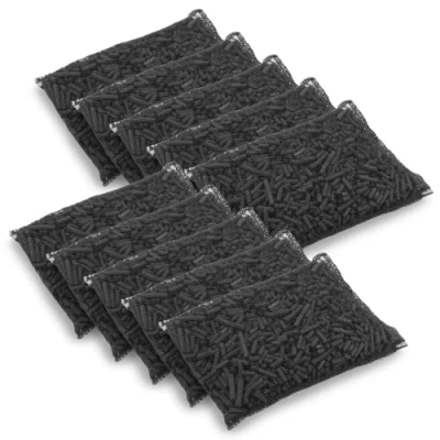 Image of Pisces 10 x Aquarium Active Bio Carbon Filter Media 500g Box (5000g total) Natural Biological Filtration