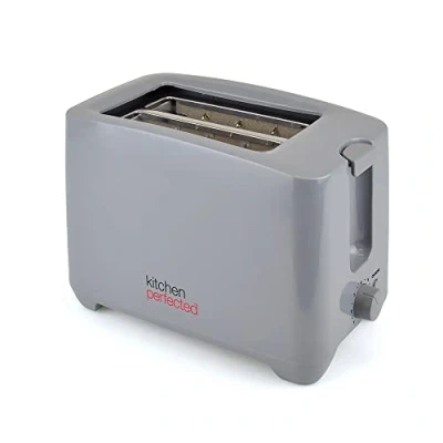 Image of Kitchen Perfected® 2 Slice Extra Wide Slot Toaster 750W 7 Browning Levels High Lift Eject Function Centralistaion for even cooking Removable Crumb Tray E2020GR Anthracite Grey