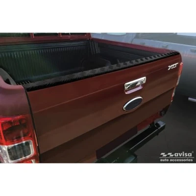 Image of Avisa Aluminium Tailgate protector compatible with Ford Ranger 2011 2022 Black