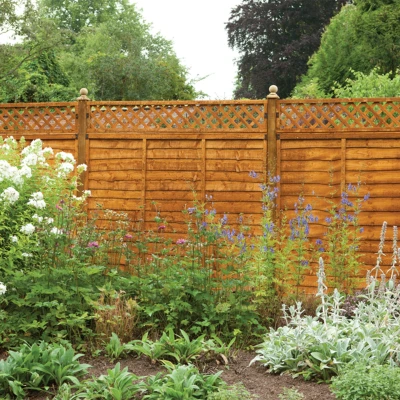 Image of Forest 6&#039; x 1&#039; Diamond Lattice Trellis Fence Topper (1.83m 0.3m)