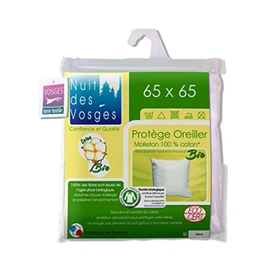 Image of Night of the Vosges 204481 Under Cover Organic Cotton Pillow Case White, 65 x cm