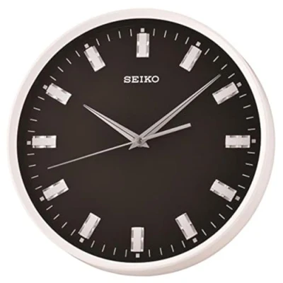Image of Seiko Black Dial Quiet Sweep Wall Clock QXA703W
