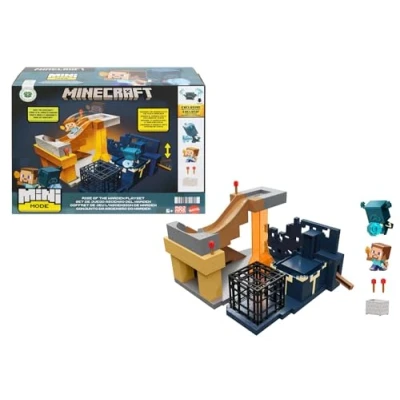 Image of Mattel Minecraft Mini Mode Playset, Rise of the Warden Set with 2 Minis including Steve &amp; Figures DLC Code, HXT72