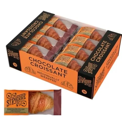 Image of Chocolate Croissant 16 Pcs. Tray Individually Wrapped 55g