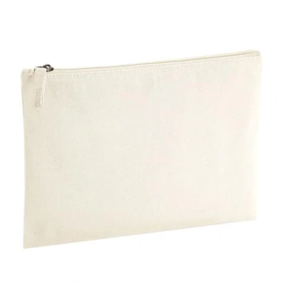 Image of Westford Mill W830 EarthAware™ Organic Accessory Pouch Eco Friendly, Natural Fiber, Stylish Pouch, Sustainable Carryall Size L