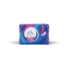 Image of Lil Lets Supersoft Sanitary Pads Night Ultra with Wings x10 (Pack 24)