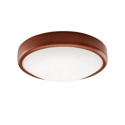 Image of Round Simple Flush Ceiling Light Rustic
