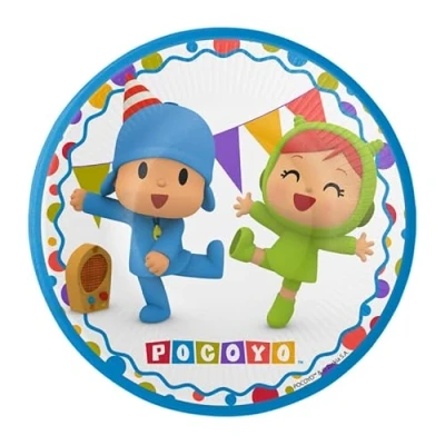 Image of CONVER Party Pocoyo &amp; Nina Disposable Plates for Children&#039;s by Decoration Items Themed Parties 8 18 cm