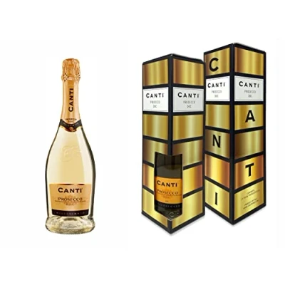 Image of Canti Prosecco D.O.C. Extra Dry Millesimato Wine Gift Pack, Italian Glera Grape Variety from Veneto, Fruity and Floral Taste, 1x750 ml