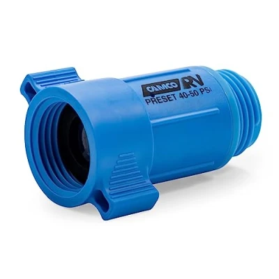 Image of Camco Camper/RV Water Hose Pressure Regulator Reduces to Safe 40 50 PSI &amp; Protects Trailer and Boat Plumbing Easily Attaches 3/4 Inch Garden Threads (40143)