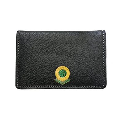 Image of Norwich City Football Club Leather Card Holder Wallet