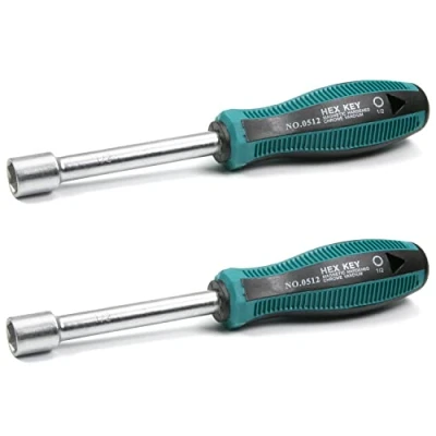 Image of Utoolmart 1/2 Inch Hex Socket Screwdriver Nut Drivers Non Magnetic Six Point Tip 2pcs