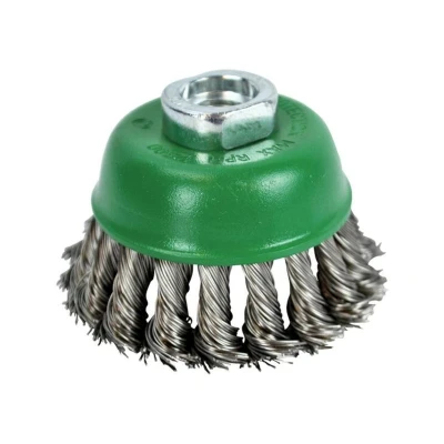 Image of Wire Cup Brush Twist Knot 65mm M14x2, 0.50mm Stainless Steel