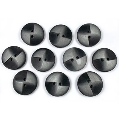 Image of Windmill 2 Hole Round Buttons 20mm Wide Pack of 10 (Grey)