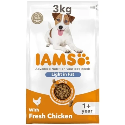 Image of IAMS Low Fat Complete Dry Dog Food for Adult and Senior Dogs with Chicken 3 kg