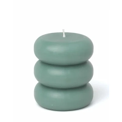 Image of Paddywax Totem Candles Unscented Colourful Pillar Candle, 405 g, Bob (Green)