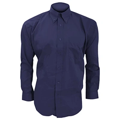 Image of Kustom Kit Mens Long Sleeve Corporate Oxford Shirt (16inch) (Midnight Navy)