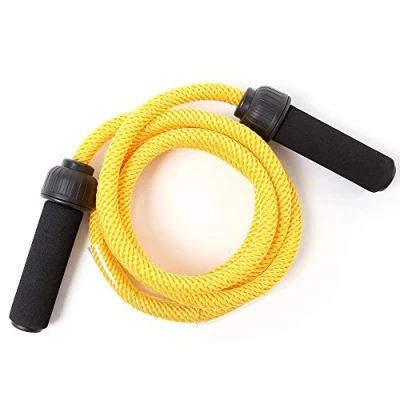 Image of 66fit Heavy Jump Rope (Yellow) For Fat Burning, Muscle Building, Cardio, Boxing, Workout