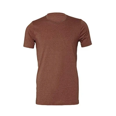 Image of Canvas Unisex Jersey Crew Neck T Shirt/Mens Short Sleeve Shirt (2XL) (Heather Clay)