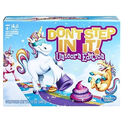 Image of Hasbro Gaming E2645 Don’t Game, Don&#039;t Step in It Unicorn Poop Edition, L