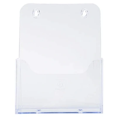 Image of Exacompta Ref. 75058D 1 flyer dispenser on table compartment Monobloc Dimensions: Prof. 17.3 x width. 7.3 Height. 21.4 cm Format to file A5 Crystal