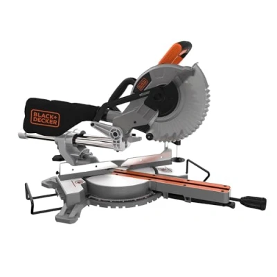 Image of BLACK+DECKER 1600W 216mm Slide Mitre Saw, BES700 GB
