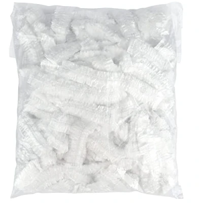 Image of G2PLUS 100PCS Disposable Shower Caps 44CM Plastic Elastic Bath Cap Waterproof Hair for Home Use, Hotel, Spa, and Salon