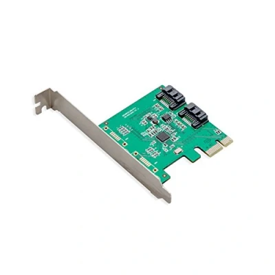 Image of Syba SY PEX40039 2 Port SATA 6Gbps PCI Express x1 2.0 Card,Green