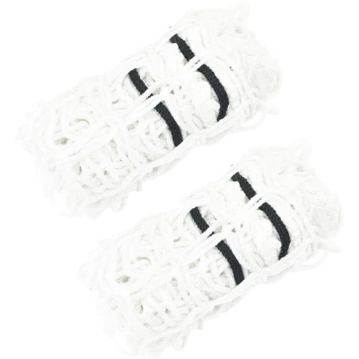 Image of vidaXL Hay Nets Slow Feed Feeder 2 pcs Square White Polypropylene 75x75 cm Mesh Size 45x45 mm