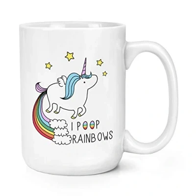 Image of Unicorn I Poop Rainbows 15oz Large Mug Cup
