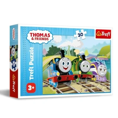 Image of Trefl Thomas The Tank Engine 30 Piece Jigsaw Puzzles For Kids Train Character Puzzle Children Easy Hold Ages 3+