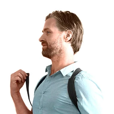 Image of Swedish Posture® FLEXI Black S M Straight holder back trainer for office and leisure against pain muscle building less tension more self confidence including explanatory video