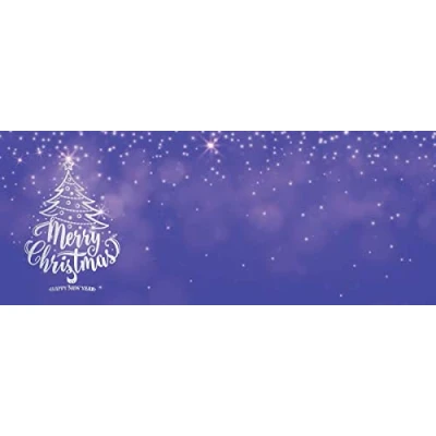 Image of PARTYRAMA.CO.UK Sparkle Merry Christmas Design Small Personalised Banner 4ft x 2ft