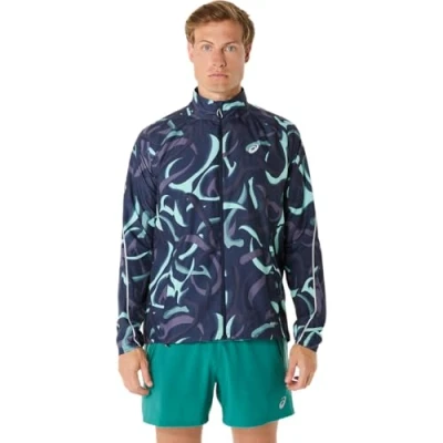 Image of Asics ROAD LITE SHOW Jacket Windbreaker, Men&#039;s, Size: XS, Midnight
