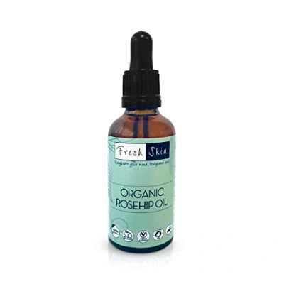 Image of Freshskin Beauty LTD Organic Rosehip Seed Oil 50ml Pure and Natural, Certified Organic, Vegan, Cold Pressed, Hexane Free, No GMO