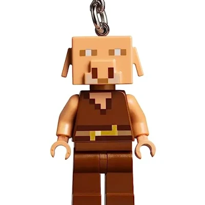Image of LEGO The Minecraft Piglin Keyring (854244), Brown