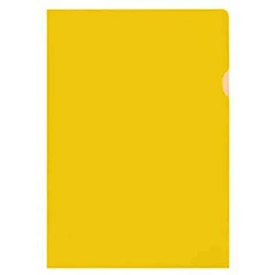 Image of Kangaro Document Wallet A4 PP 120 Micron Transparent Grained Yellow Pack of 10 K 34008 31 x 21.6 0.4