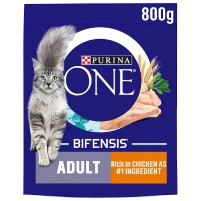 Image of Purina ONE Senior 11+ Cat Food Chicken and Wholegrain 800 g (Pack of 4)