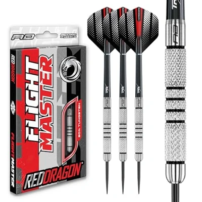 Image of RED DRAGON Valiant: 23g Flightmaster Tungsten Darts Set with Flights and Stems