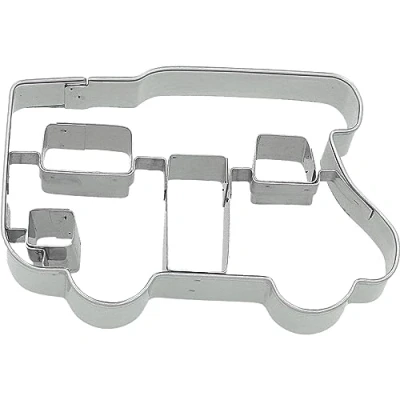 Image of Birkmann Motorhome Cookie Cutter for Cutters and Decorating Cookies, Marzipan, Fondant, Stainless Steel, Dishwasher Safe, Size: 8 cm