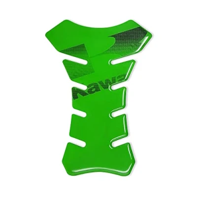 Image of Quattroerre 3D Tank Protection for Kawasaki Motorcycle, Green Kawa