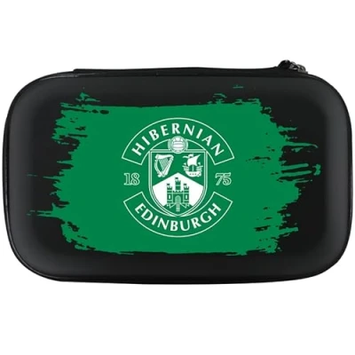 Image of Darts Corner Official Licensed Hibernian Football Club Hibs FC Case, Green, Crest (W615)