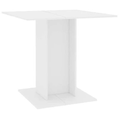 Image of vidaXL Dining Table White, 80x80x75 cm, Engineered Wood Durable and Stable for Everyday Easy to Clean